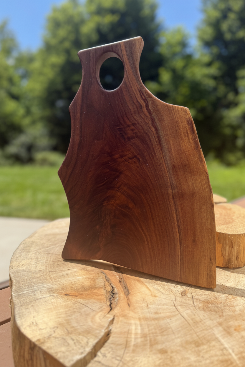 Vibrant Natural Live-Edge Handle Board